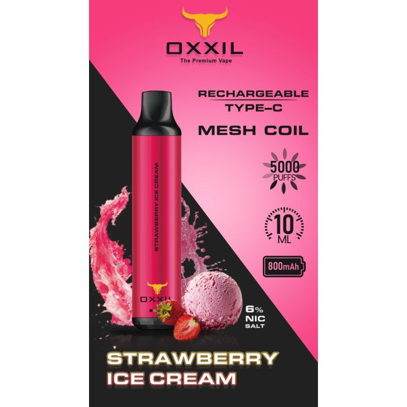 OXXIL DISPOSABLE DEVICE 5000 PUFFS - 10 PK