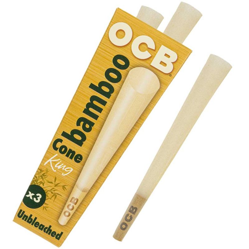OCB BAMBOO CONE KING SIZE 3 PACK
