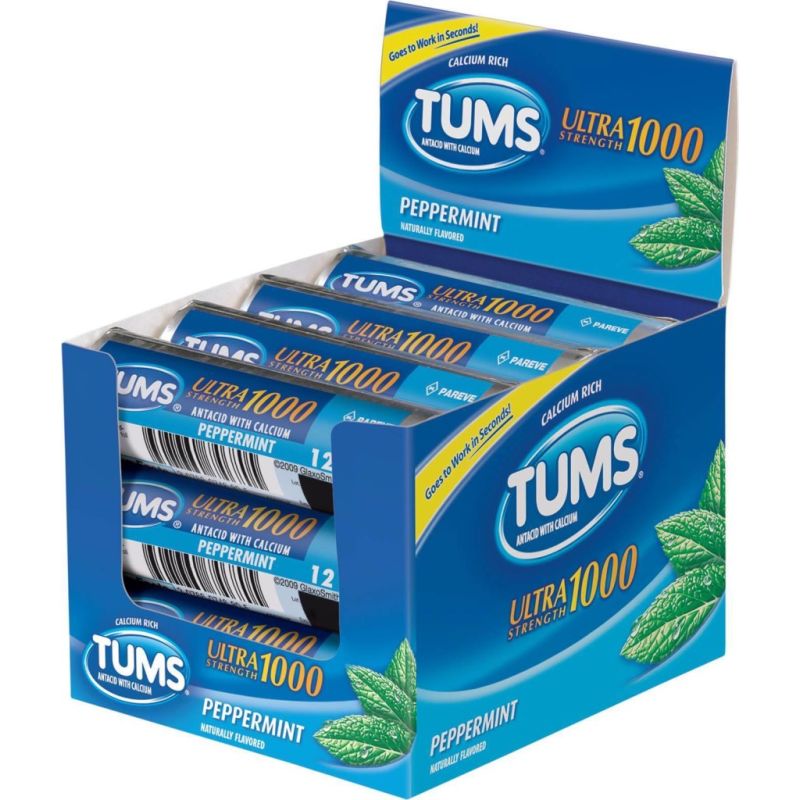 TUMS ULTRA PEPPERMINT 1000 12/12 CT