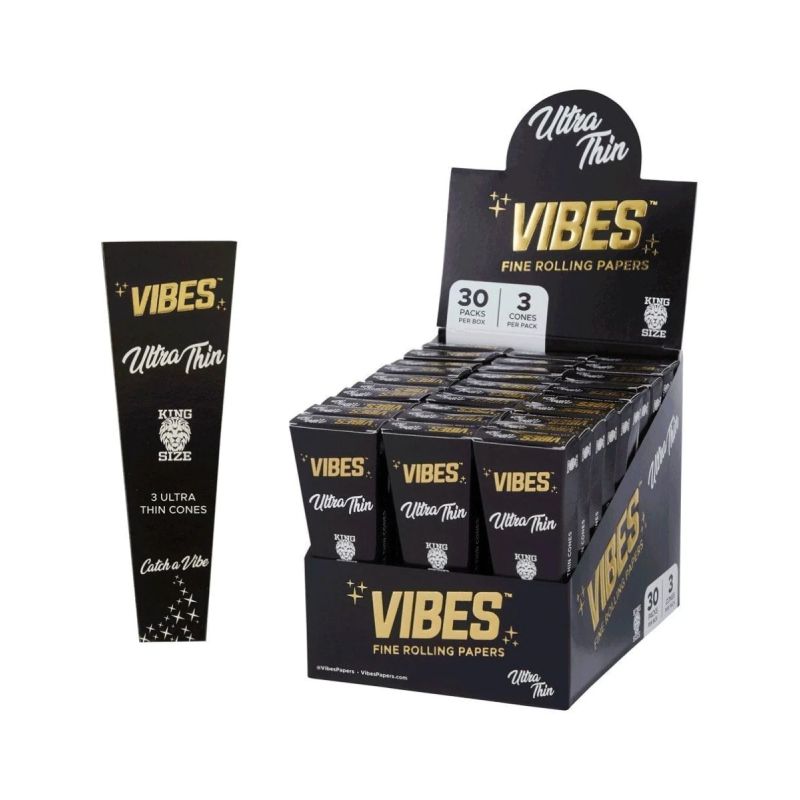 VIBE CONE ULTRA THIN BLACK KING SIZE - 30/3