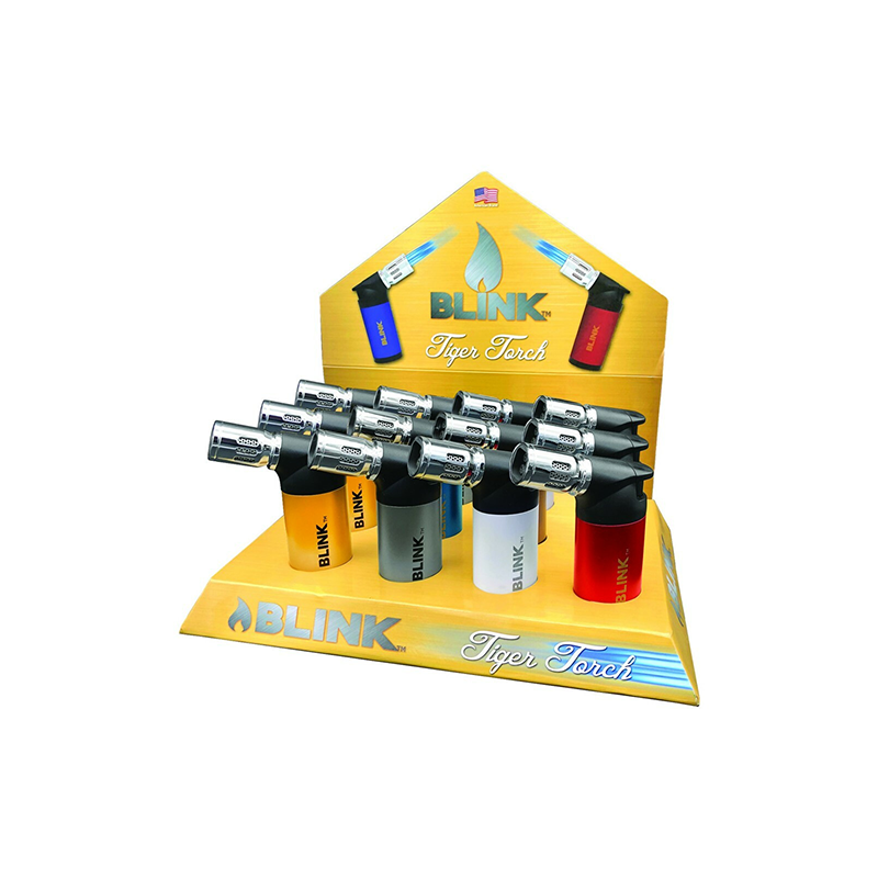 BLINK TIGER FOUR FLAME TORCH - 12 BOX PER DISPLAY