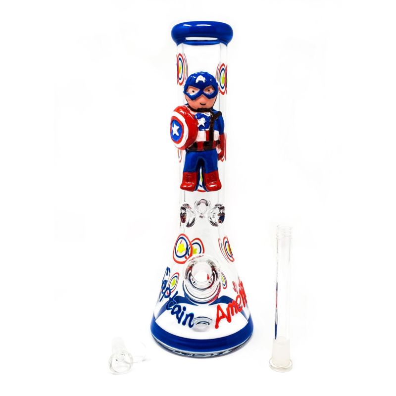 13 INCH 7 MM 3D SUPER HEROS BONG GWP3D-1