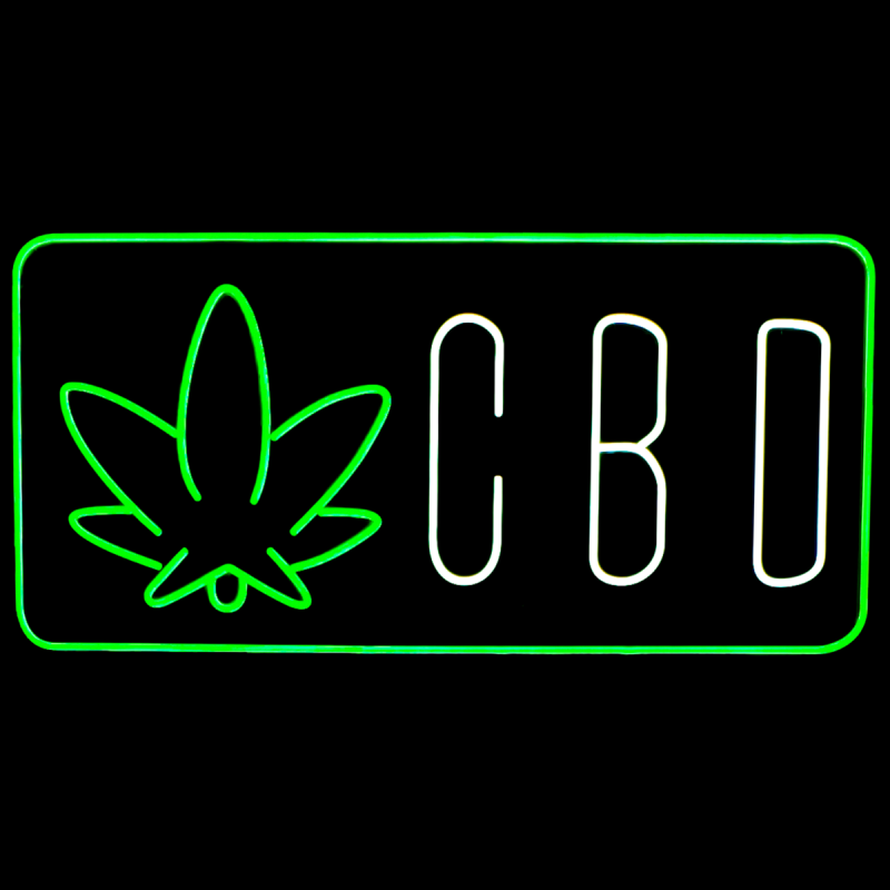 SIGN NEON CBD/ LEAF 40 *20 INCH (113150)
