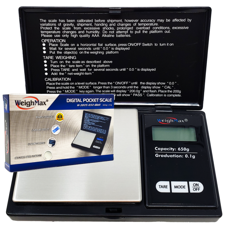 WEIGHT MAX 3805-650 BLACK - 100 G/0.01G