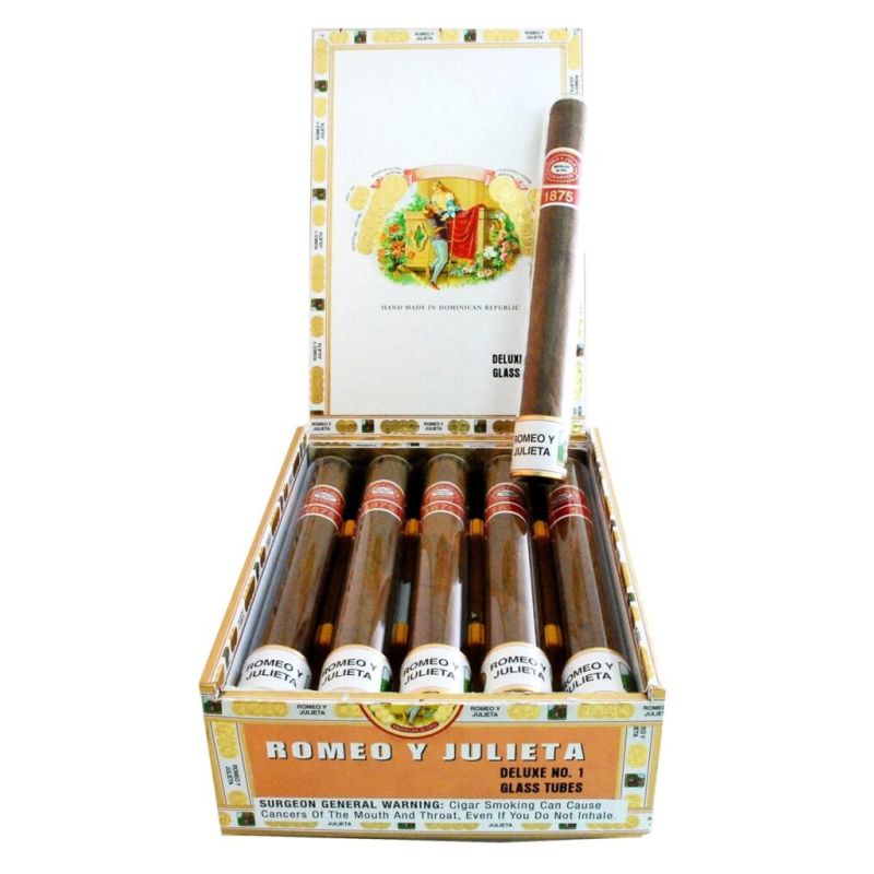 ROMEO Y JULIETA 1875 DLX NO.1 10 CT GL TUBE 50 X 7
