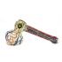 7 INCH INSIDE COLOUR GLASS HAMMER WITH MARBLE