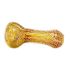 3 INCH PYREX SILVER FUME GLASS PIPE WITH SNAKE STRUCTURE