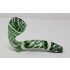 5 INCH PYREX COLOUR TUBE GLASS SHERLOCK PIPE WITH WHITE COLOUR FLOWER