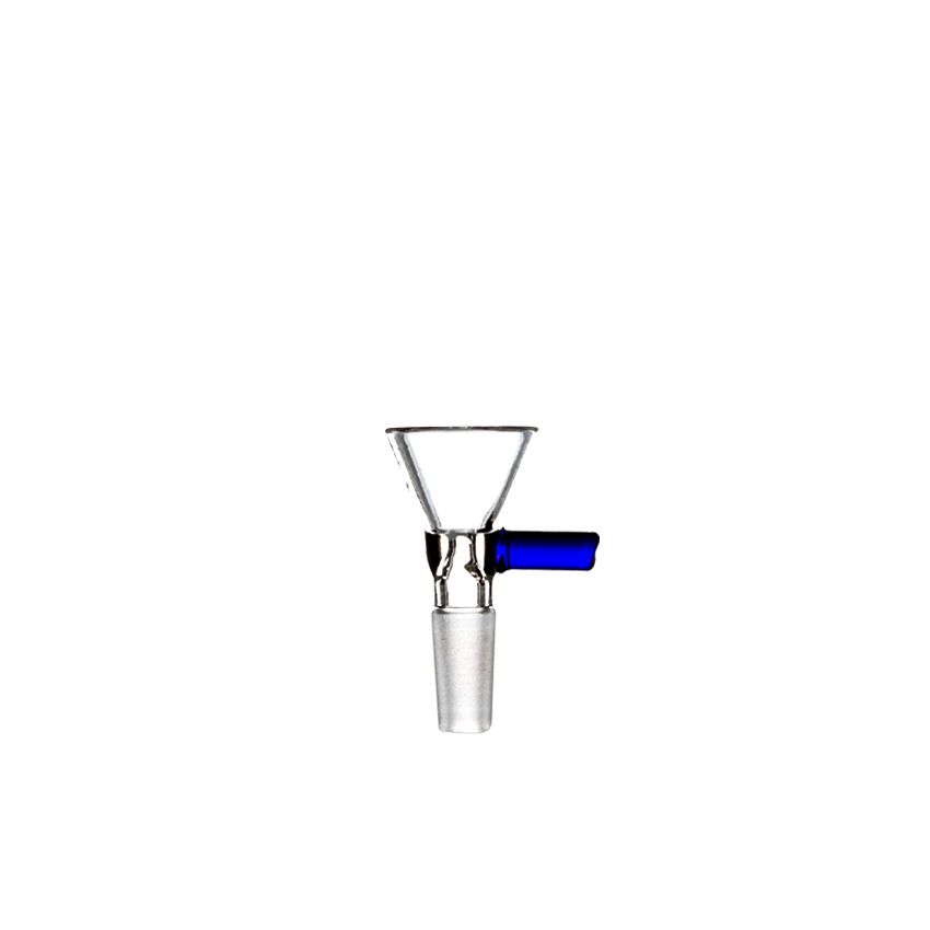 14 MM MALE CLEAR FUNNEL W/ BLUE HANDLE