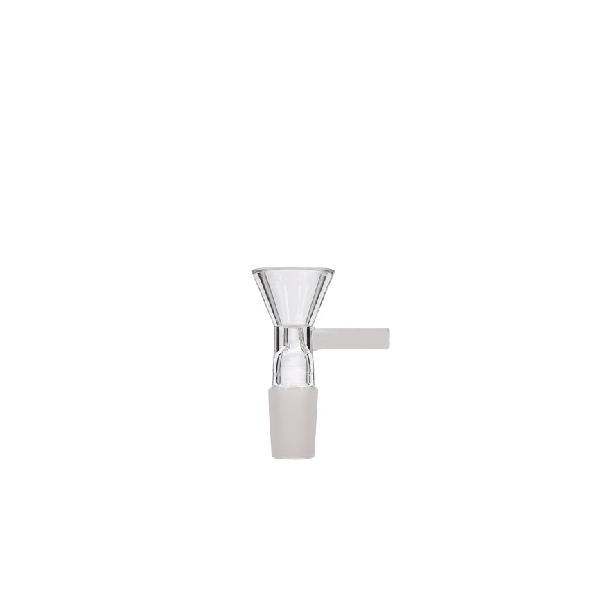 14 MM MALE CLEAR FUNNEL W/ FROST HANDLE