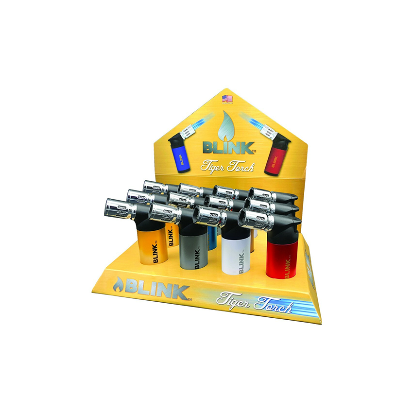 BLINK TIGER FOUR FLAME TORCH - 12 BOX PER DISPLAY