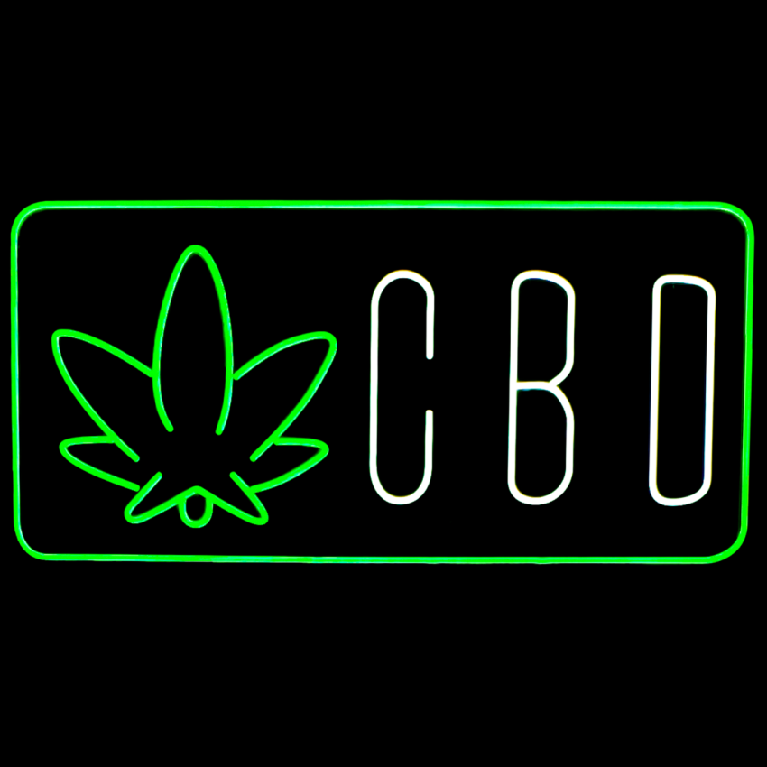 SIGN NEON CBD/ LEAF 40 *20 INCH (113150)