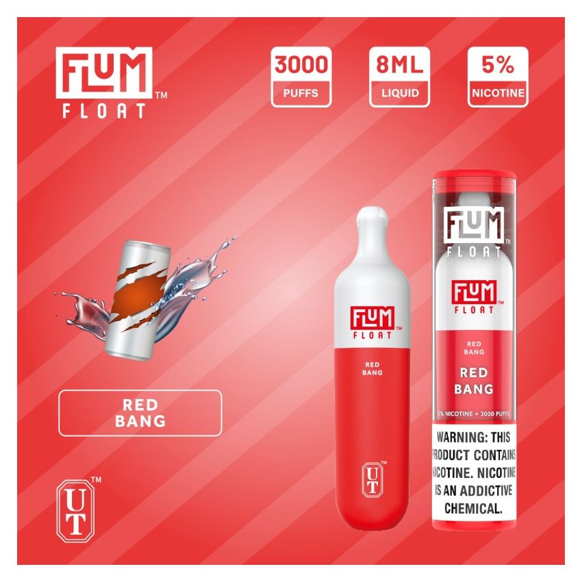 FLUM FLOAT 5% DISPOSABLE DEVICE - 3000 PUFFS - 10 PACK