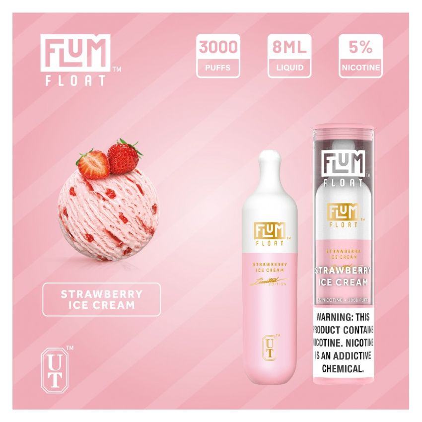 FLUM FLOAT 5% DISPOSABLE DEVICE - 3000 PUFFS - 10 PACK