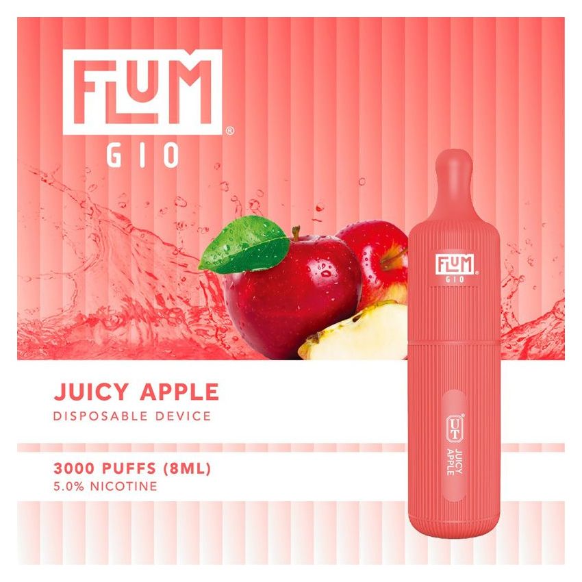 FLUM GIO 5% DISPOSABLE DEVICE - 3000 PUFFS - 10 PACK