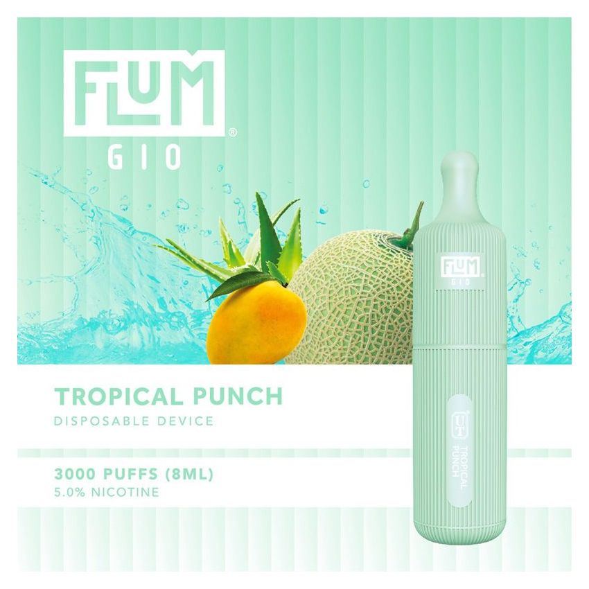 FLUM GIO 5% DISPOSABLE DEVICE - 3000 PUFFS - 10 PACK