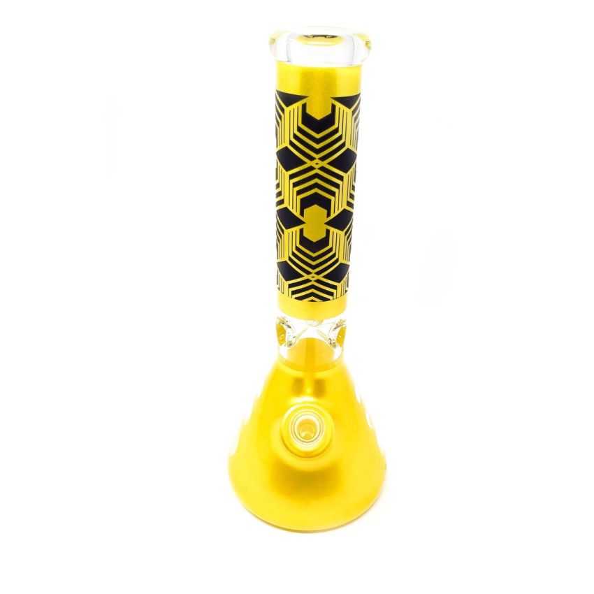 12 INCH 7 MM ELECTROPLATED FLAME YELLOW WATER PIPE