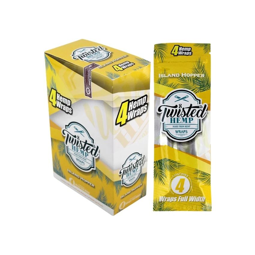 TWISTED HEMP WRAPS 15 FOIL POUCH WITH 4 WRAPS FULL WIDTH