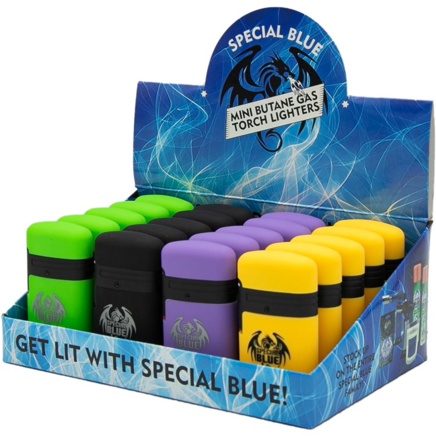 SPECIAL BLUE DOUBLE FLAME TORCH LIGHTER - 20 CT 