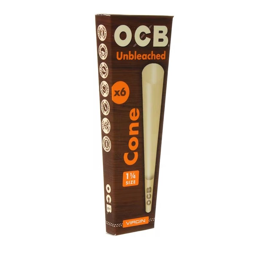 OCB VIRGIN CONE 1 1/4 6 PACK