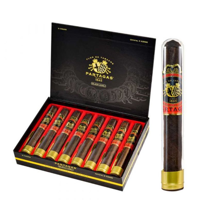 PARTAGAS BLACK LABEL CRYSTAL TUBE CIGAR 8CT