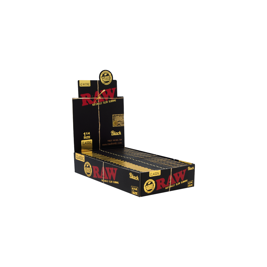 RAW BLACK 1 1/4 PAPER