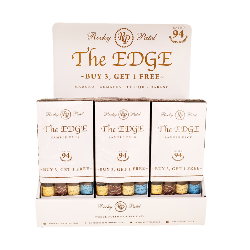 ROCKY PATEL 00904038 DISPLAY OF 15/4 CT EDGE TORO 6X52 SAMPLER