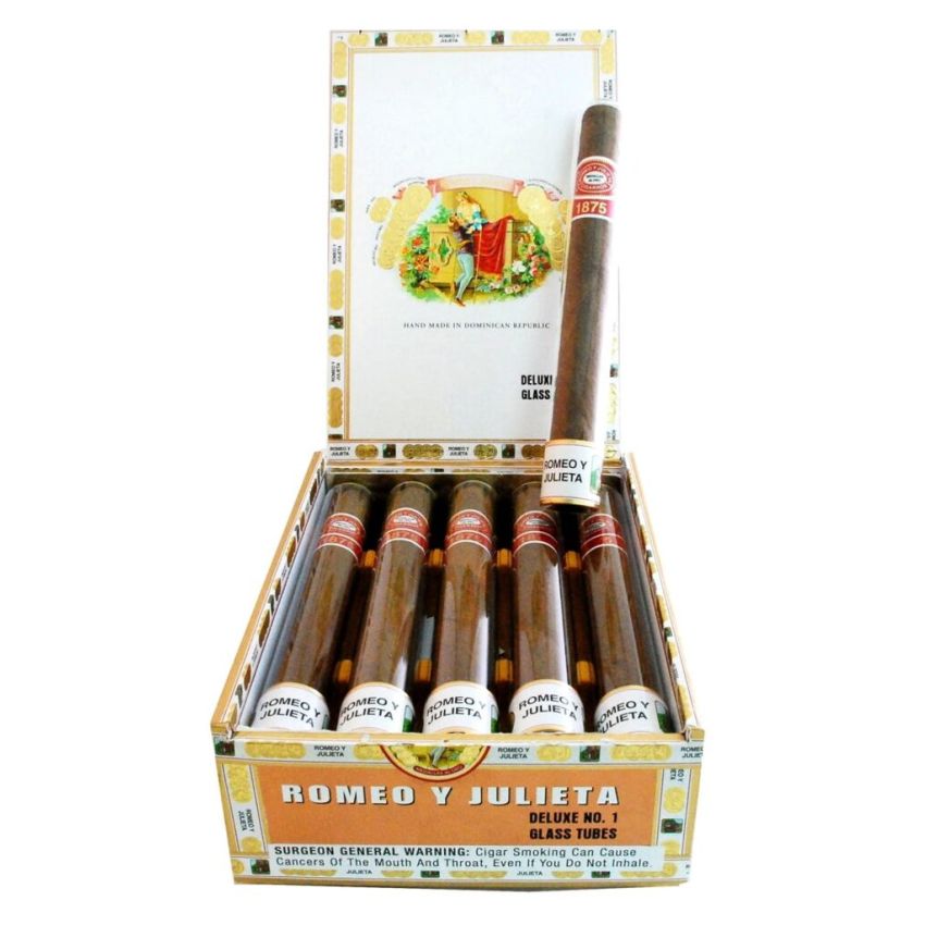 ROMEO Y JULIETA 1875 DLX NO.1 10 CT GL TUBE 50 X 7