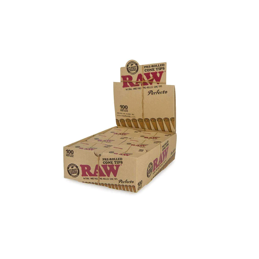 RAW PRE-ROLLED CONE TIPS PERFECTO 6 CT