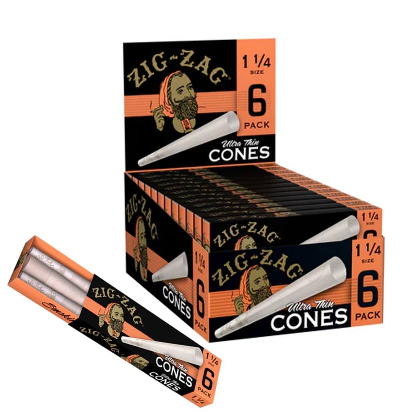 ZIG ZAG PAPER CONE 1 1/4 SIZE - 6/24